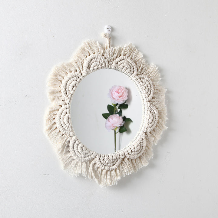 Decorative Macramé Wall Mirror Bowlift