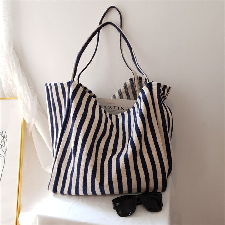 Lightweight Striped Tote Bag