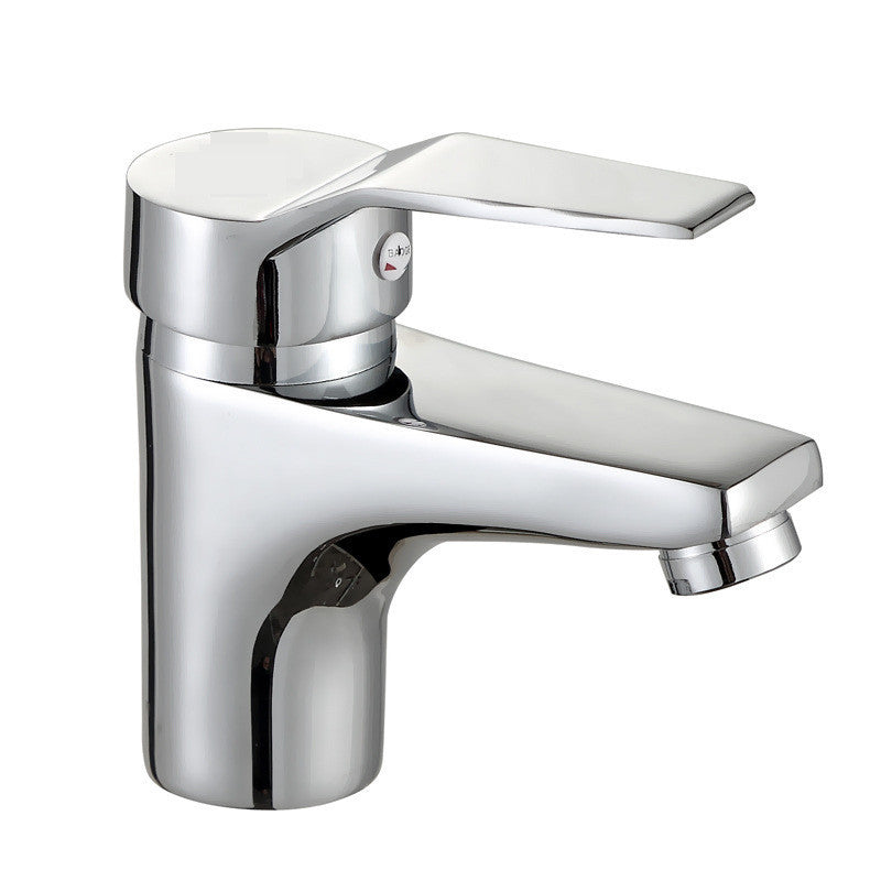 Single-Handle Deck-Mount Basin Faucet with Ceramic Cartridge Bowlift