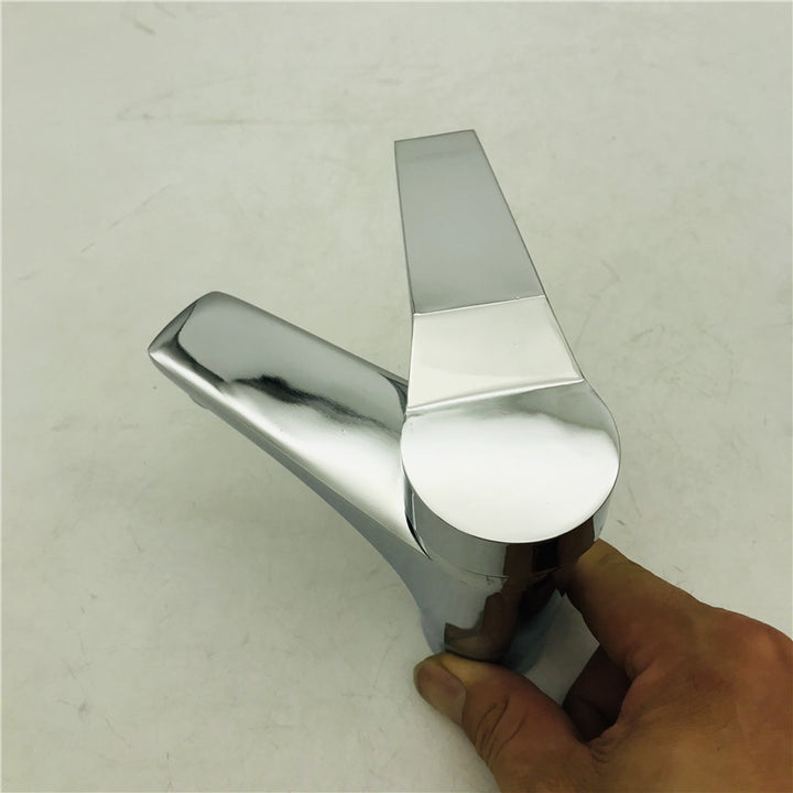 Single-Handle Deck-Mount Basin Faucet with Ceramic Cartridge Bowlift