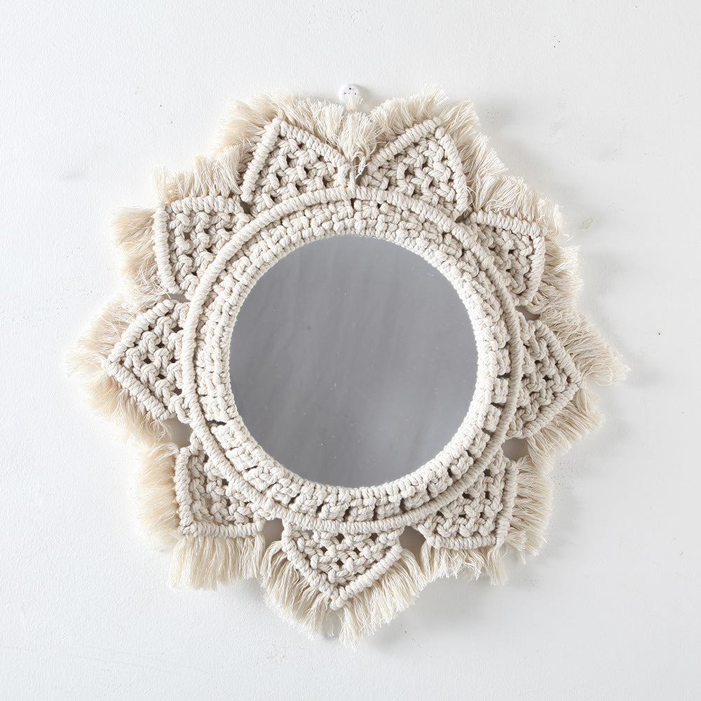 Macrame Decorative Wall Mirror Bowlift
