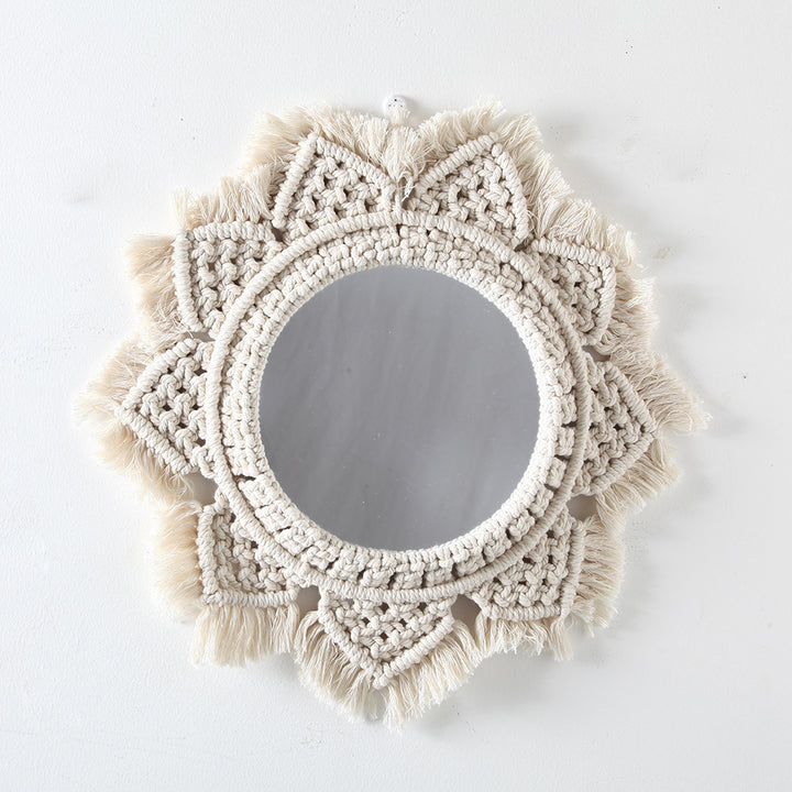 Macrame Decorative Wall Mirror Bowlift