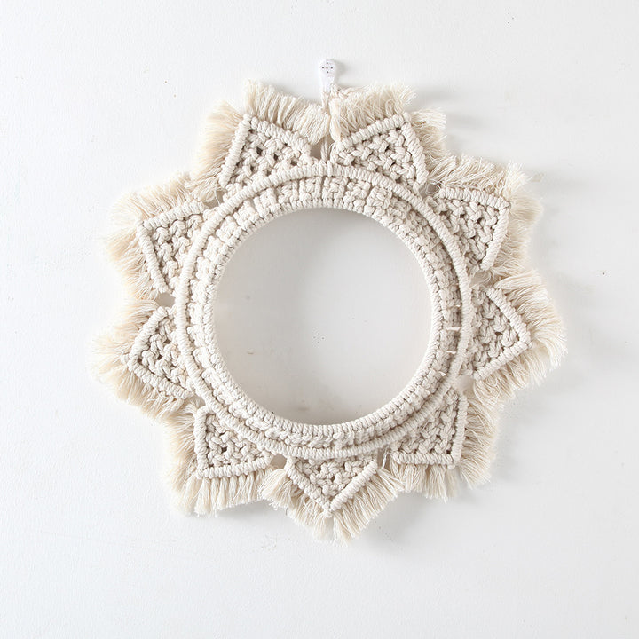 Macrame Decorative Wall Mirror Bowlift