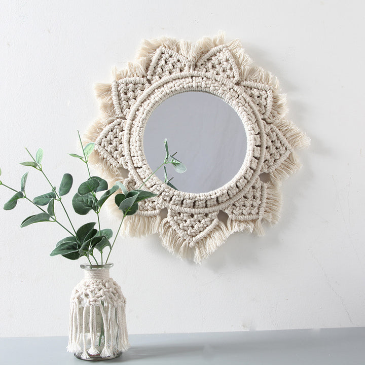 Macrame Decorative Wall Mirror Bowlift