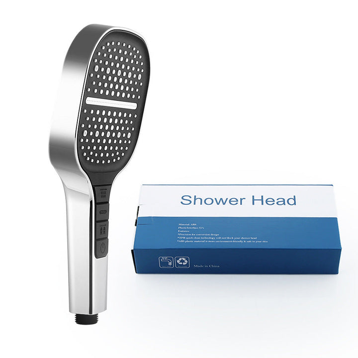 BowLift | HydraLux 7-Setting Shower Head – Water-Saving & Anti-Scale – Square Chrome