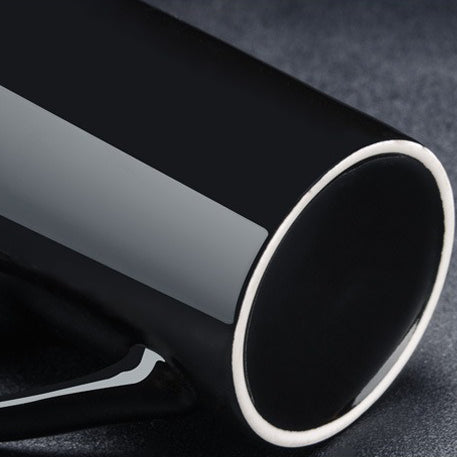 BowLift | 12 Zodiac Signs Black Ceramic Mug with Lid Spoon