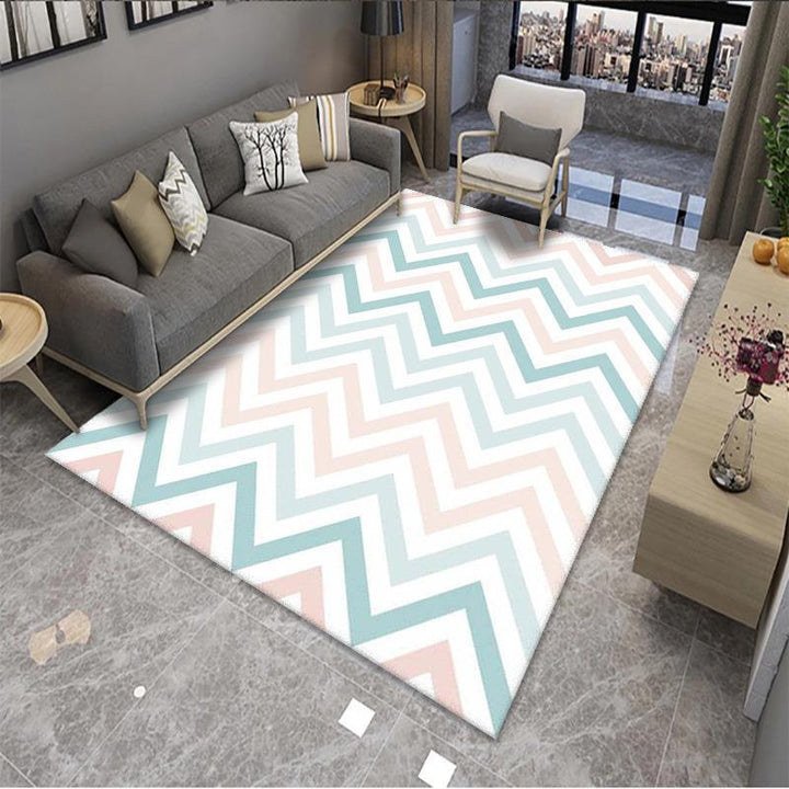Geometric Pattern Area Rug Bowlift