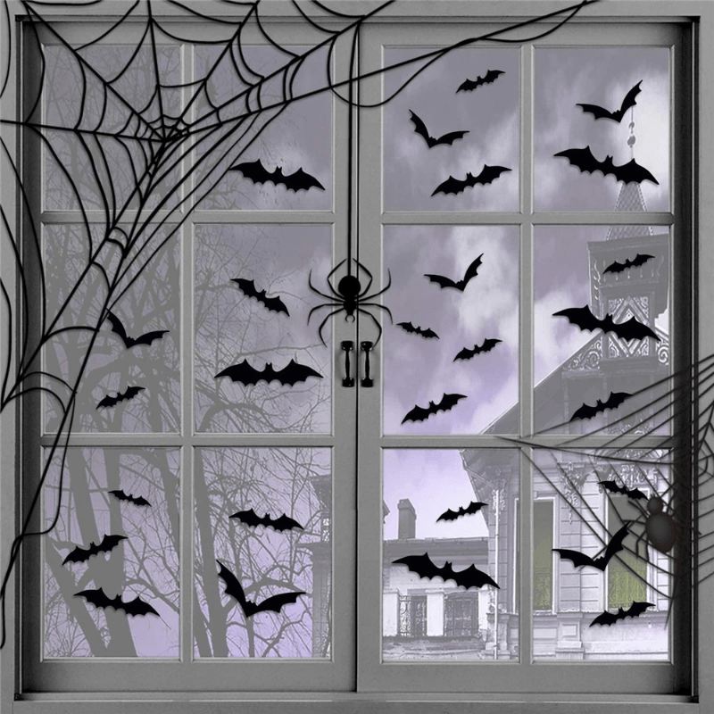 BowLift | Wall Stickers 3D Halloween Bat Decorations Set