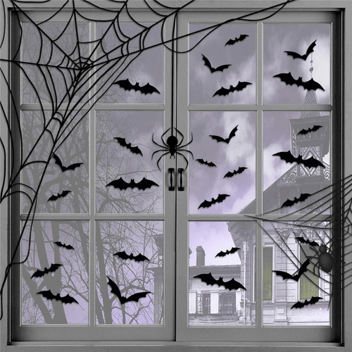 BowLift | Wall Stickers 3D Halloween Bat Decorations Set