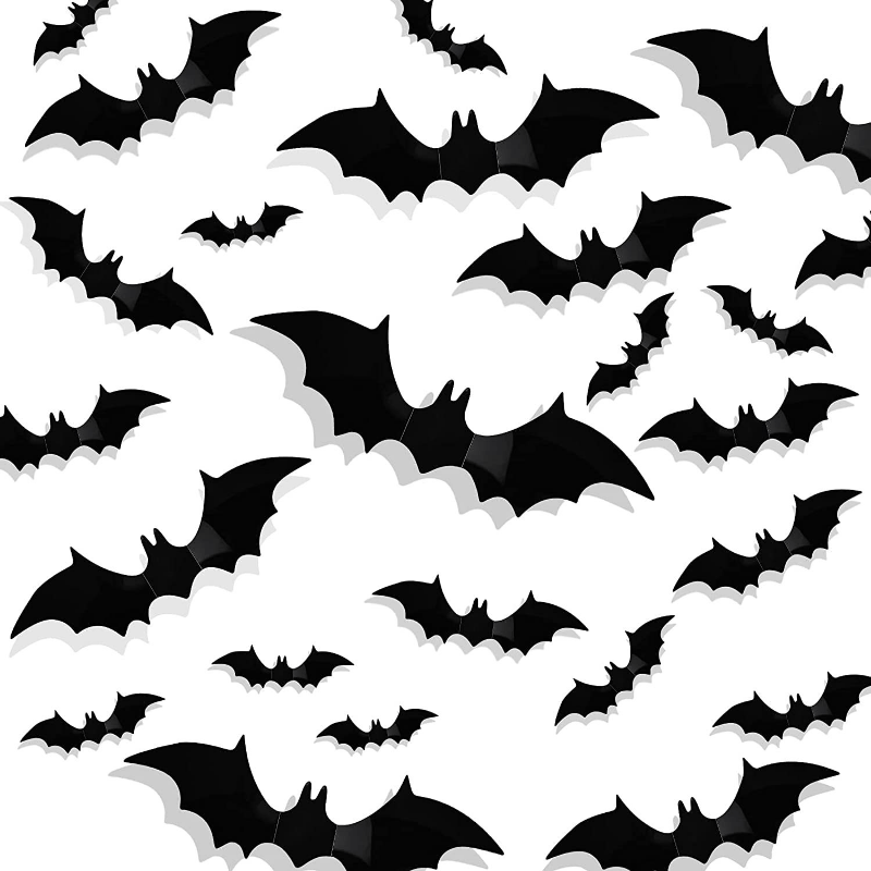 BowLift | Wall Stickers 3D Halloween Bat Decorations Set