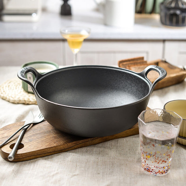 CastePrima Pan - Durable Non-stick & Wooden Lid Bowlift