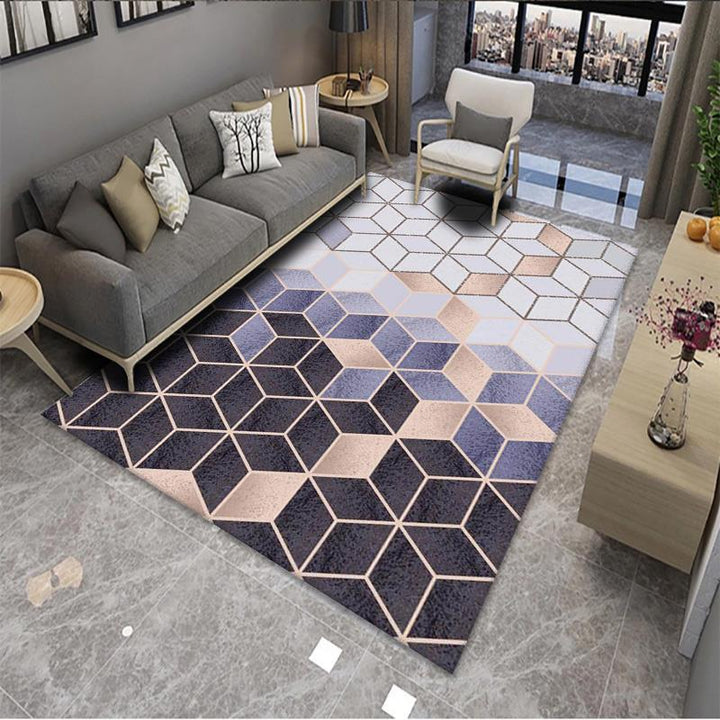 Geometric Pattern Area Rug Bowlift