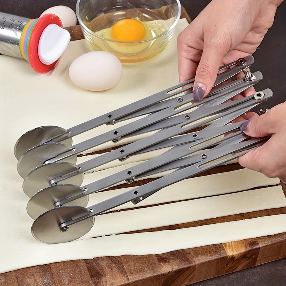 Slizer - Multifunctional 5-Wheel Dough Cutter with Handle Bowlift