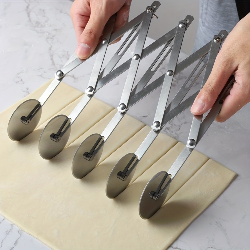 Slizer - Multifunctional 5-Wheel Dough Cutter with Handle Bowlift