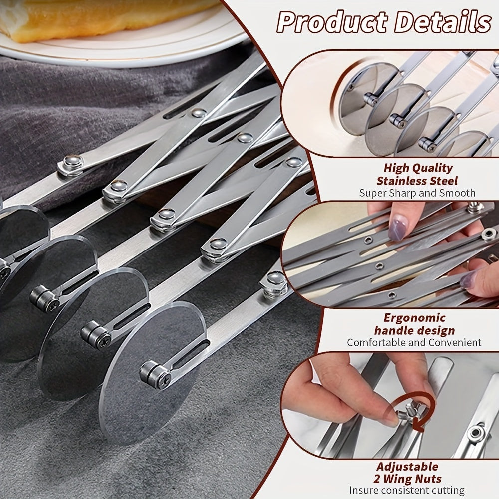 Slizer - Multifunctional 5-Wheel Dough Cutter with Handle Bowlift