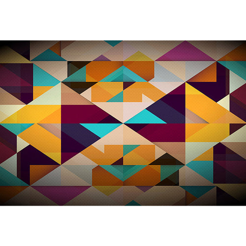 Modern living room rug Colorful geometric diamond print rug Polyester non-slip washable rug | Bowlift