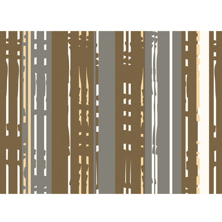 Nordic Modern Rug in Brown with Abstract Stripe Pattern Rug Polyester Pet-Friendly Rug for Home Decor | Bowlift