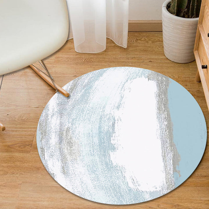 Modern living room rug in grey and pink Abstract Painting Print rug Polyester non-slip area rug | Bowlift