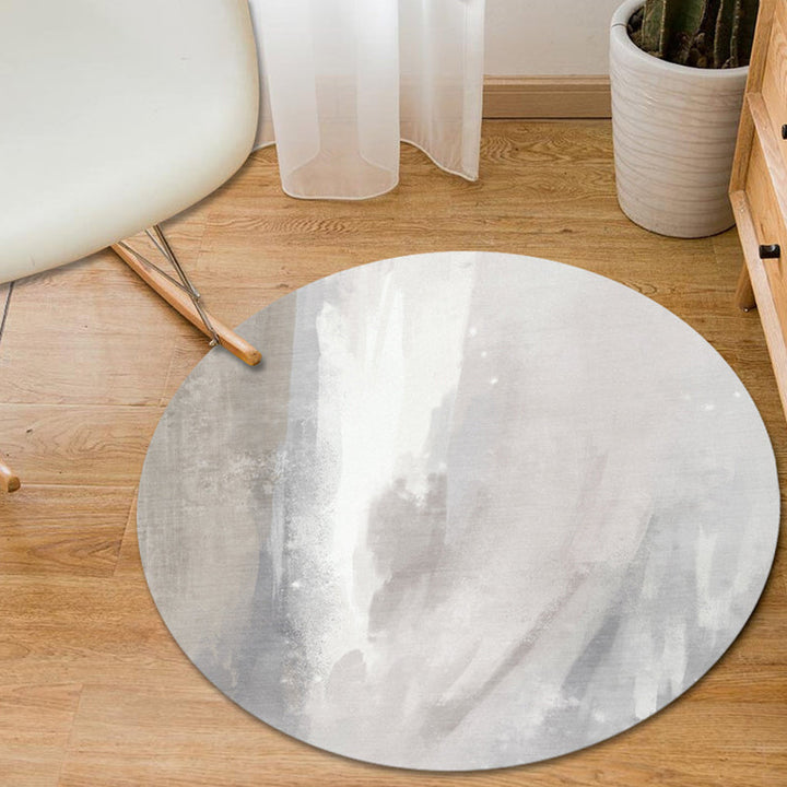 Modern living room rug in grey and pink Abstract Painting Print rug Polyester non-slip area rug | Bowlift