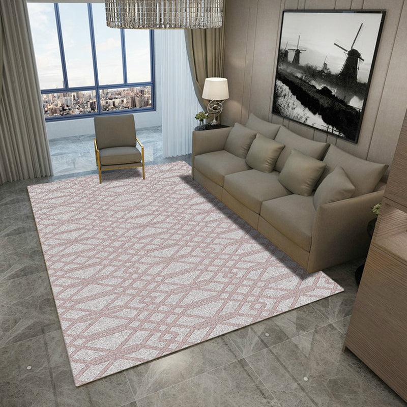 Yellow and black bedroom rug modern geometric triangle square pattern area rug polyester washable rug | Bowlift