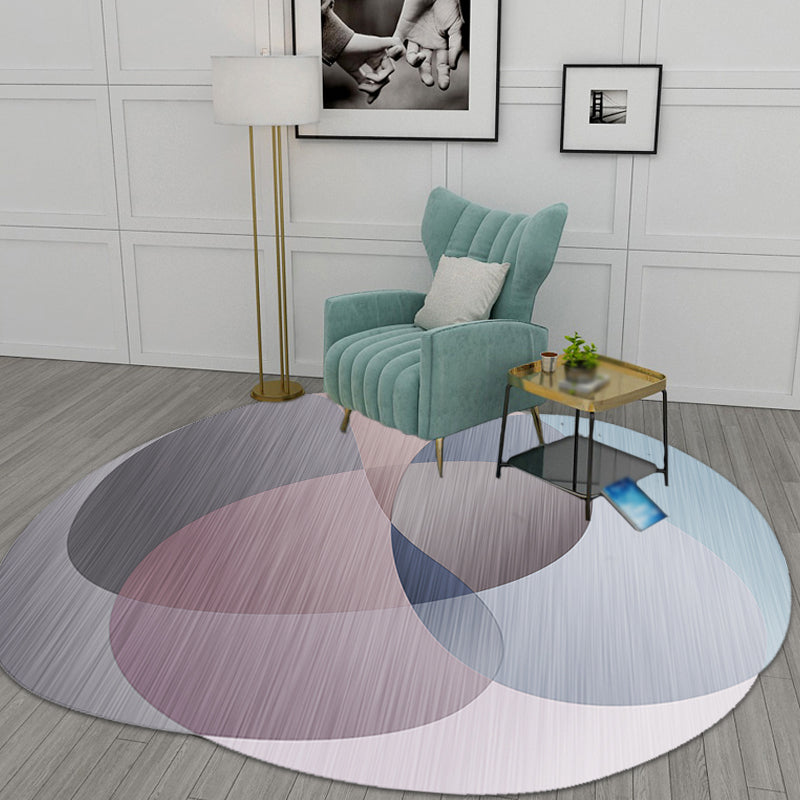 BowLift | Gray Irregular Bedroom Carpet Novelty Color Block Pattern Rug Polyester Stain Resistant Carpet