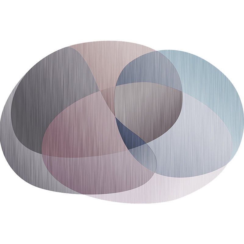 BowLift | Gray Irregular Bedroom Carpet Novelty Color Block Pattern Rug Polyester Stain Resistant Carpet