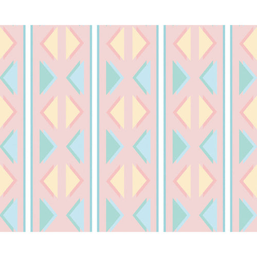 Contemporary modern rug in pink triangle pattern rug polyester stain-resistant rug for home decor | Bowlift