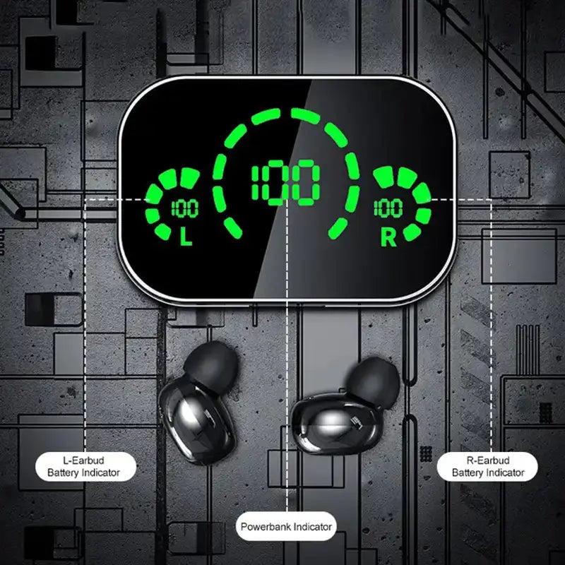 BowLift | Soniq - UltraBass Wireless Earbuds – Sporty In-Ear Headphones with Charging Case