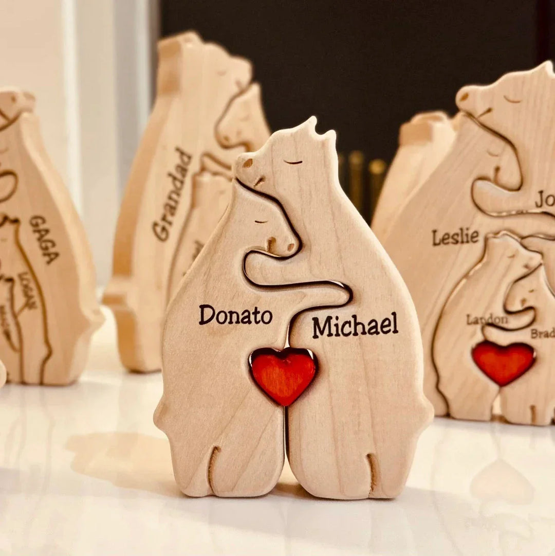 BowLift | CozyBears Wooden Family Puzzle