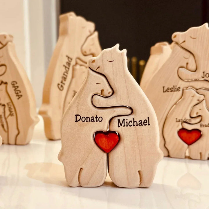 BowLift | CozyBears Wooden Family Puzzle