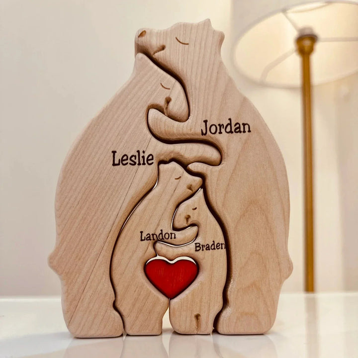 BowLift | CozyBears Wooden Family Puzzle
