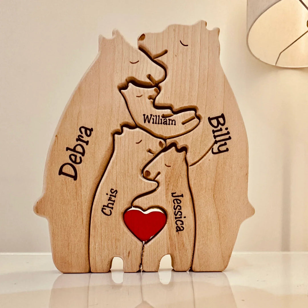 BowLift | CozyBears Wooden Family Puzzle