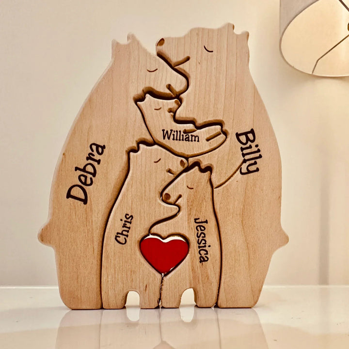 BowLift | CozyBears Wooden Family Puzzle