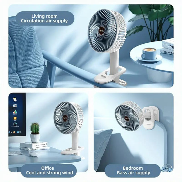 Portable  Rechargeable  Desk Fan | Bowlift
