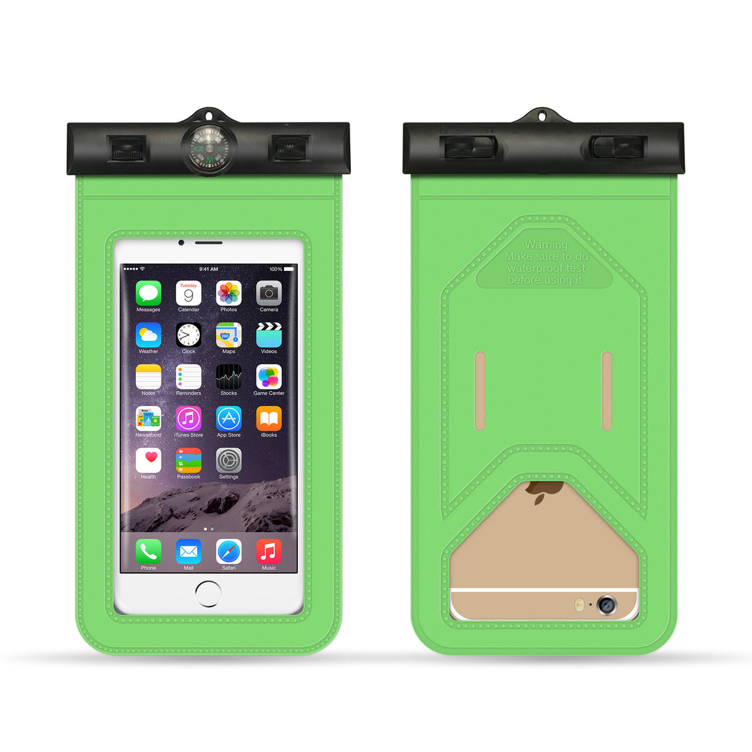 Waterproof smartphone case with card slot and integrated compass Bowlift