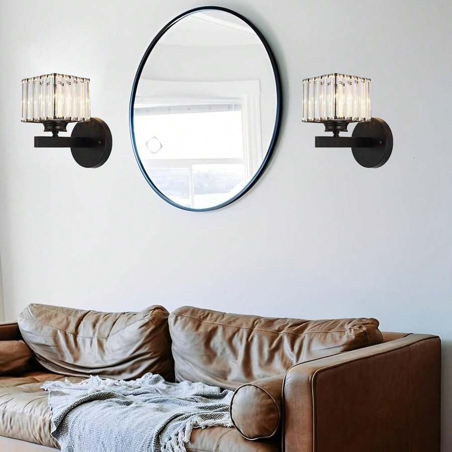 BowLift | Crystal Glass Wall Light With Modern Arm Design