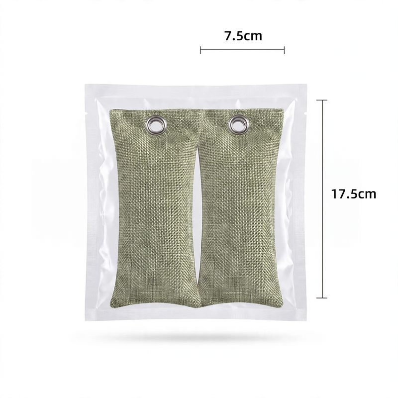Bamboo charcoal bag for odor and moisture absorption