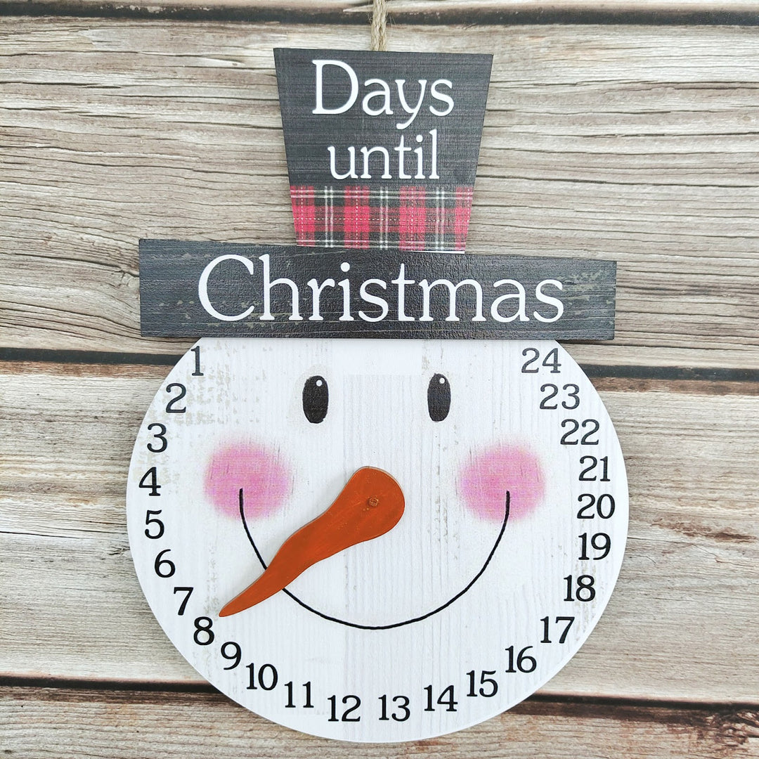 Wooden Advent Calendar for Hanging, Christmas Decoration