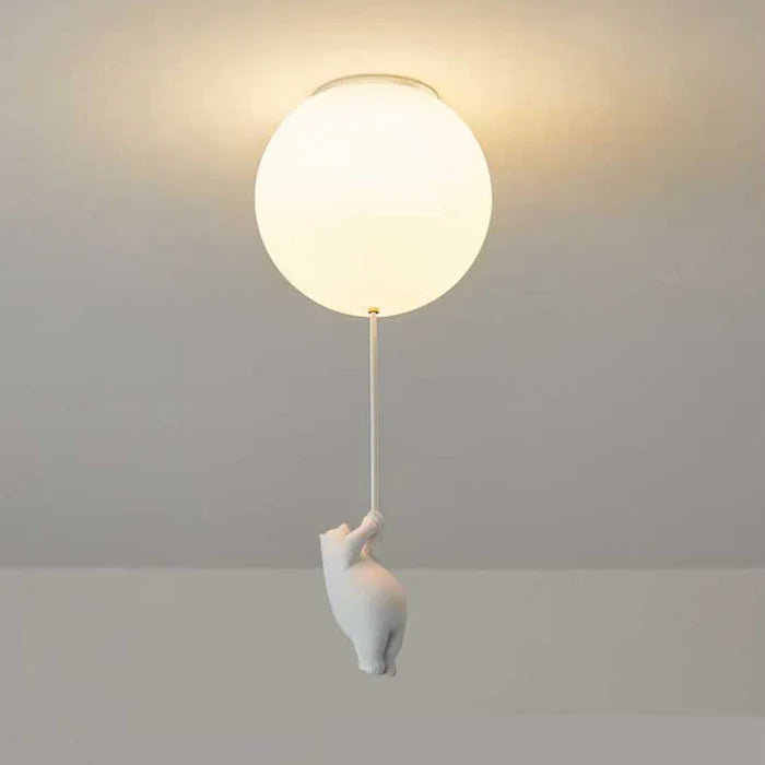 Children's Ceiling Lamp with Bear and Balloon - CloudBear | Bowlift