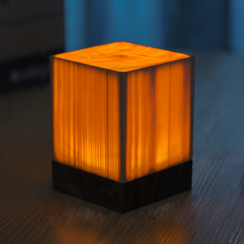 Stylish LED Table Lamp - WoodGlow | Bowlift