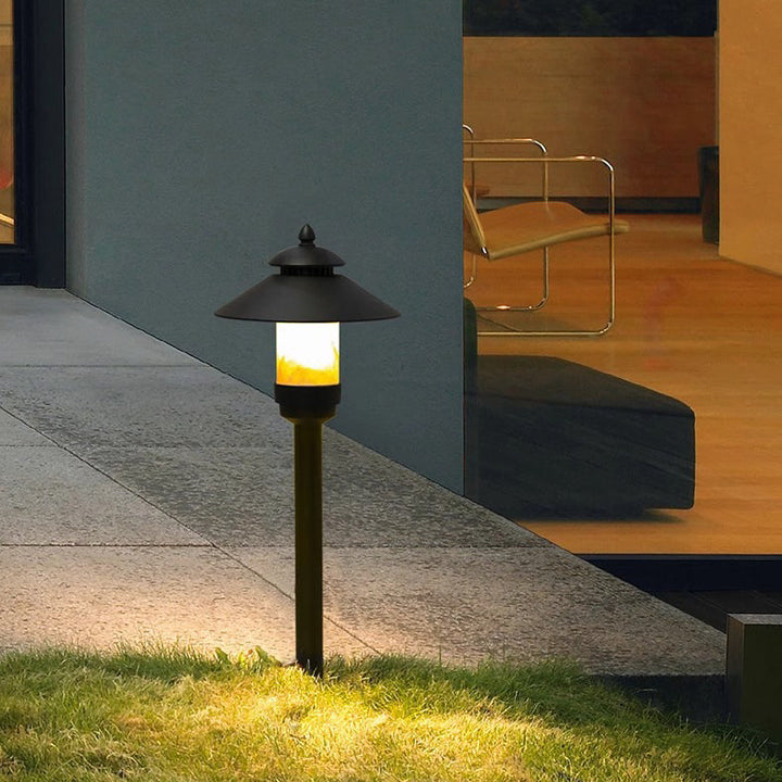 Modern Minimalist Umbrella Waterproof Aluminum Marble LED Outdoor Light For Garden | Bowlift