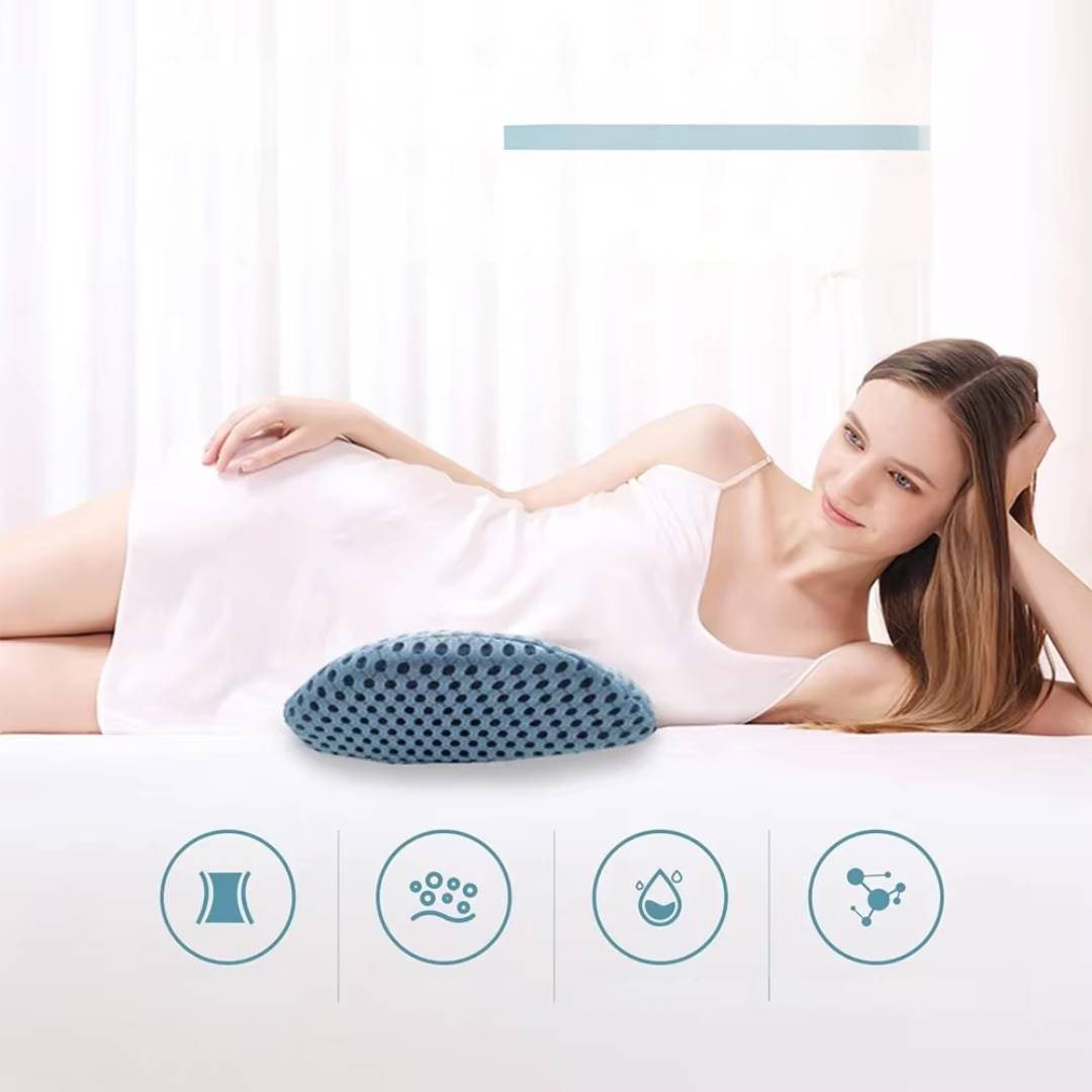 ComfortWave Lumbar Support Cushion | for Lower Back Pain Relief - Ergonomic Design for Office - Driving and Home Use Bowlift