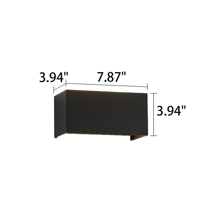 BowLift | Modern waterproof rectangular LED wall light for outdoor use with up and down lighting