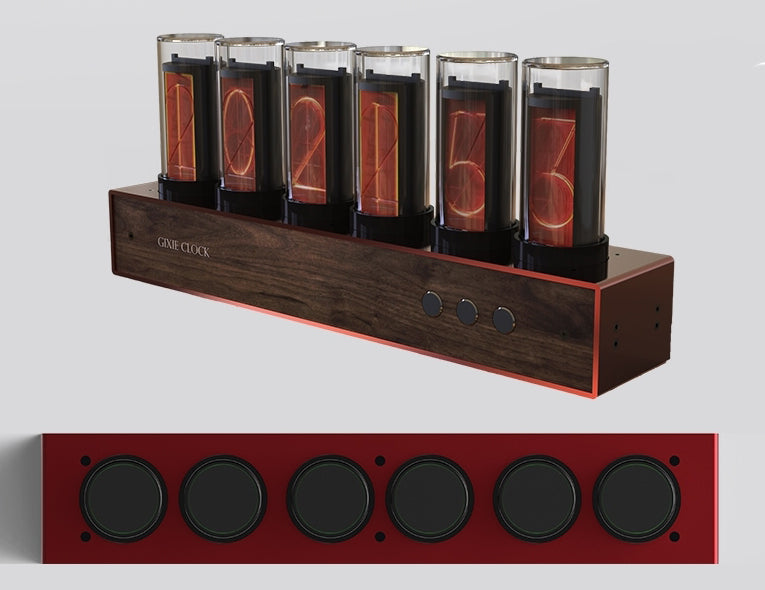 BowLift | DIY Solid Wood Glow Tube 6-Bit Digital Clock with 7 Modes, Magnetic Design, Adjustable Color and Precise Timing, The Best Handmade Gift for Him or Her