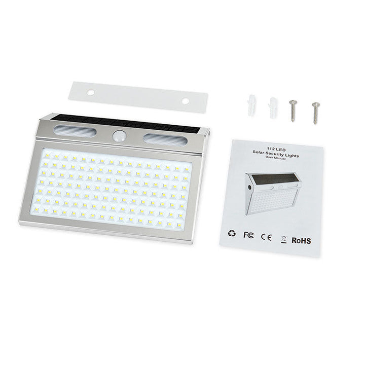 Solar Induction Stainless Steel Trapezoidal LED Outdoor Waterproof Wall Sconce Lamp | Bowlift