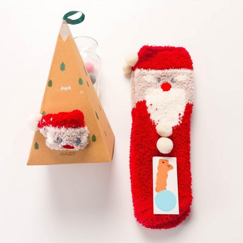 BowLift | 4 Pairs Christmas-themed Coral Fleece Soft Warm Socks
