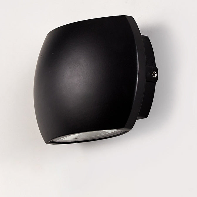 Contemporary Industrial Semicircle Aluminum LED Outdoor Wall Sconce Lamp For Garden | Bowlift