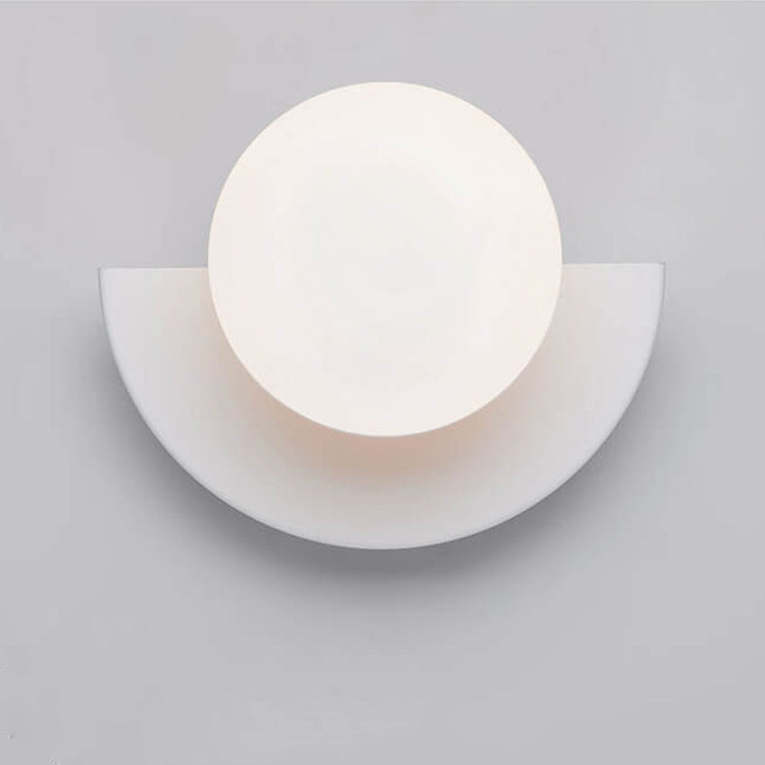 BowLift | Glass Globe Wall Light with Colourful Base