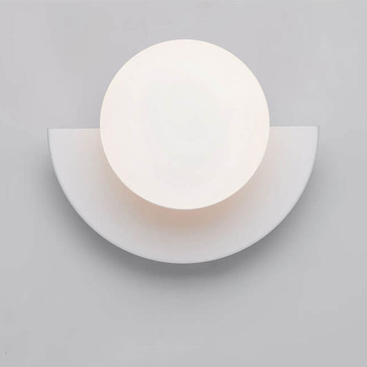 BowLift | Glass Globe Wall Light with Colourful Base