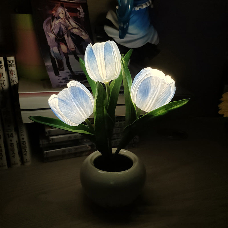 BowLift | LED Tulip Nightstand Lamp Flower Table Lamp
